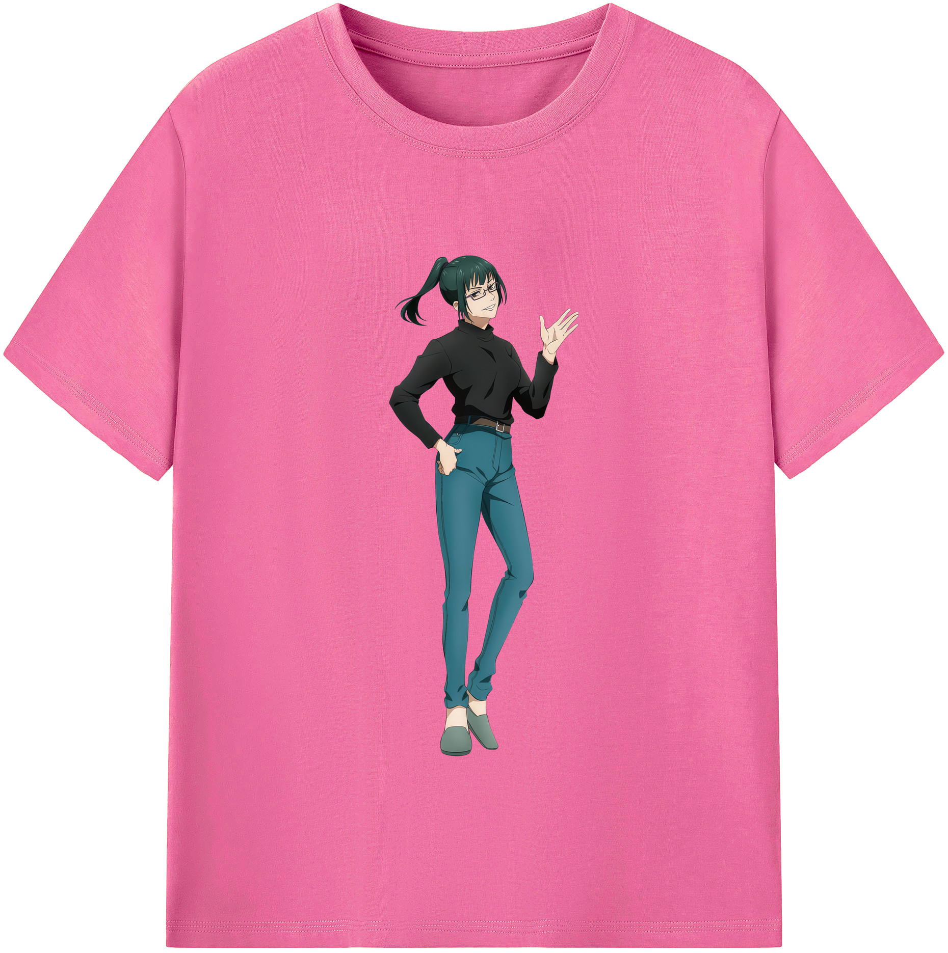 （画像用） 呪術廻戦 Jujutsu Kaisen レディースカジュアルプリントTシャツ（綿100％）